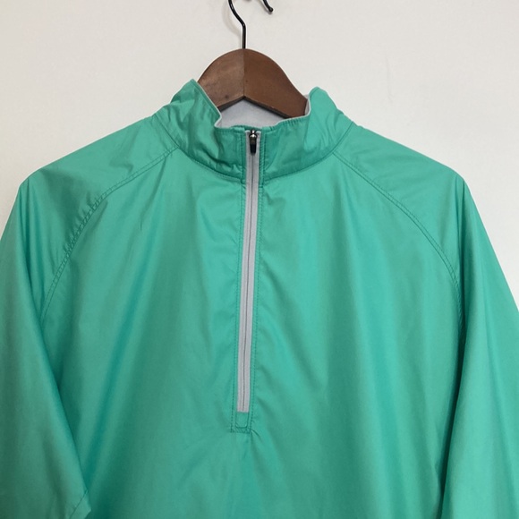 Peter Millar Jacket Mens Small Green Half Zip Long Sleeve Golf Windbreaker - Picture 3 of 14